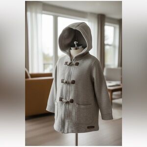 Merrell Hewes Performix gray toggle hooded sweater Gray Wool Blend Youth Size M